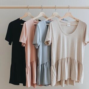 JAX & Lennon | ivory peplum top bamboo | size medium